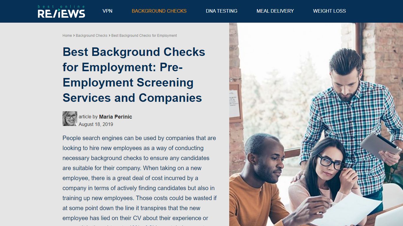 Best Background Checks for Employment: Pre-Employment Screening