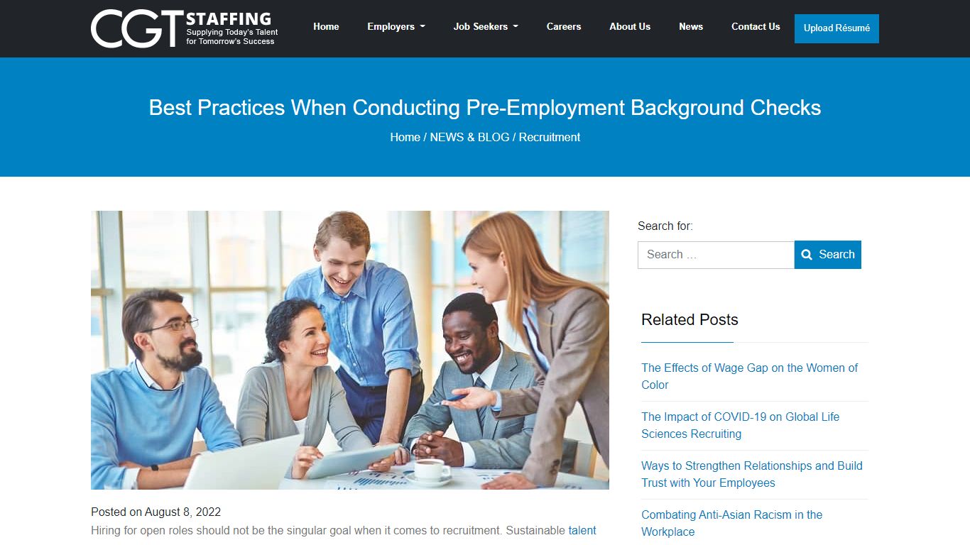 Best Practices When Conducting Pre-Employment Background Checks